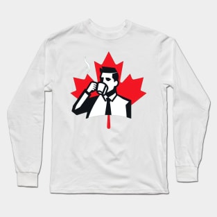 Maple Leaf Coffee Logo Long Sleeve T-Shirt